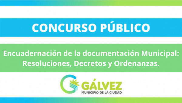 Nuevo Concurso de Precios Encuadernación de la documentación Municipal: Resoluciones, Decretos y Ordenanzas.