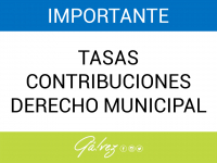 Importante: Tasas, Contribuciones, Derecho Municipal