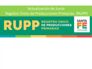 Registro Único de Producciones Primarias (RUPP) – Actualización de Junio
