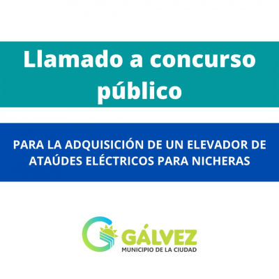Llamado a Concurso Público para la Adquisición de un Elevador de Ataúdes Eléctricos para Nicheras .