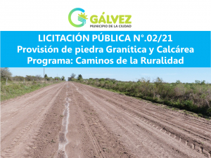 Licitación Pública N.º 02/21 - Provisión de Piedra Granítica y Calcárea